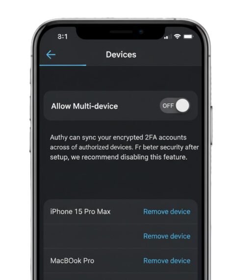 Authy backup restore - 2FA accounts migration Authy multi-device settings