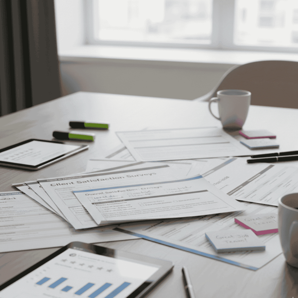 Collecting client and team feedback to improve decision-making