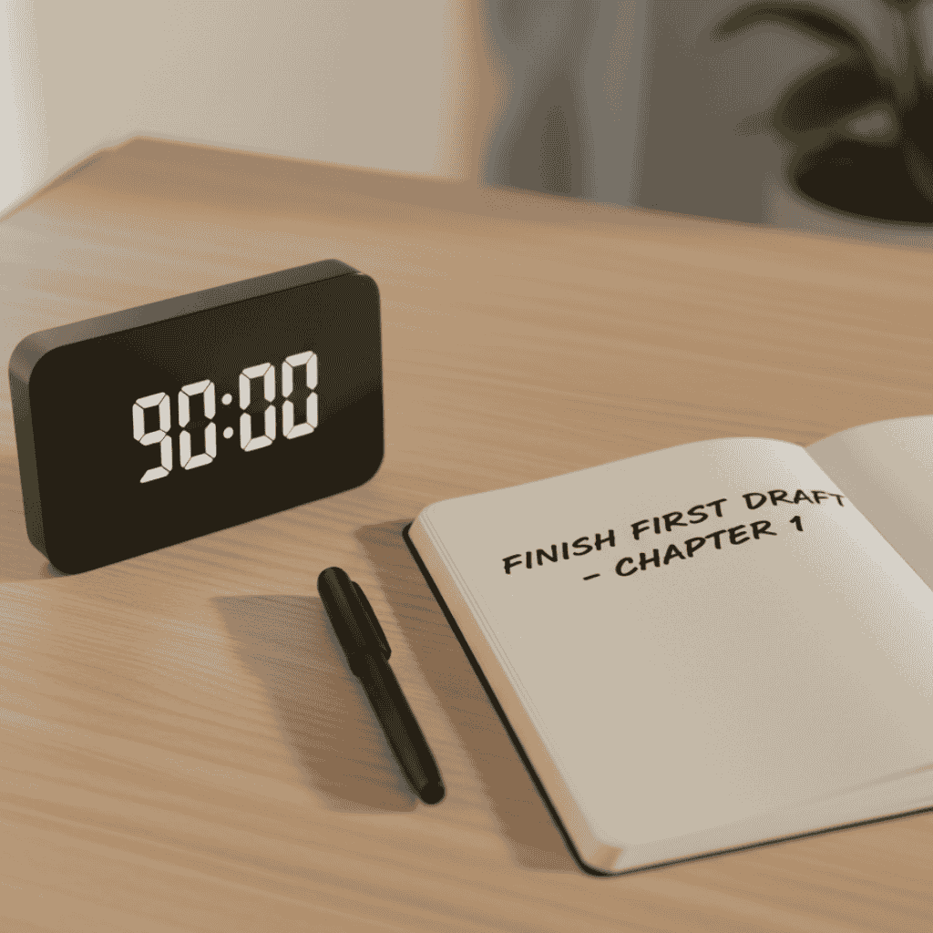 90-minute timer setup for 80/20 Sprint deep work session.