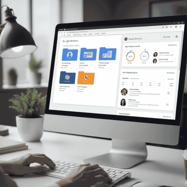 digital tools for entrepreneurs 2025 — shared Google Workspace drive and dashboard