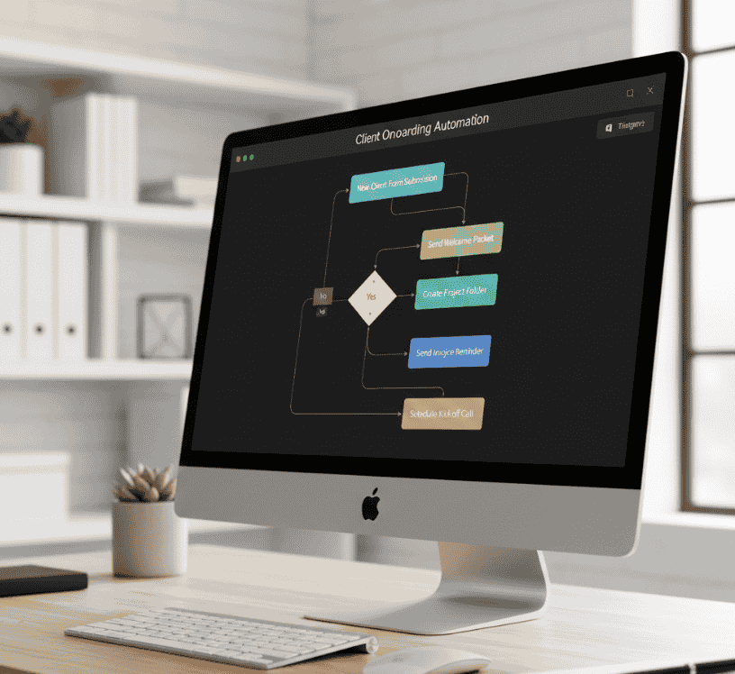 Client onboarding automation workflow using Zapier